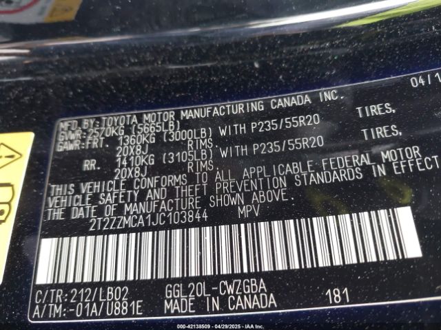 2018 LEXUS RX 350 2T2ZZMCA1JC103844 Photo 8