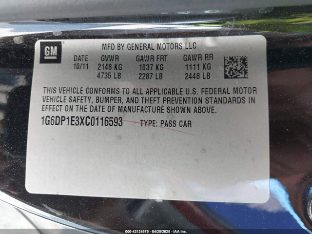 2012 CADILLAC CTS 1G6DP1E3XC0116593 Photo 8