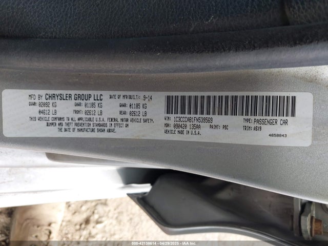 Chrysler 200 Limited 2015 1C3CCCAB1FN539569 Image 9