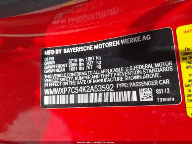 2019 MINI HARDTOP WMWXP7C54K2A53592 Photo 8