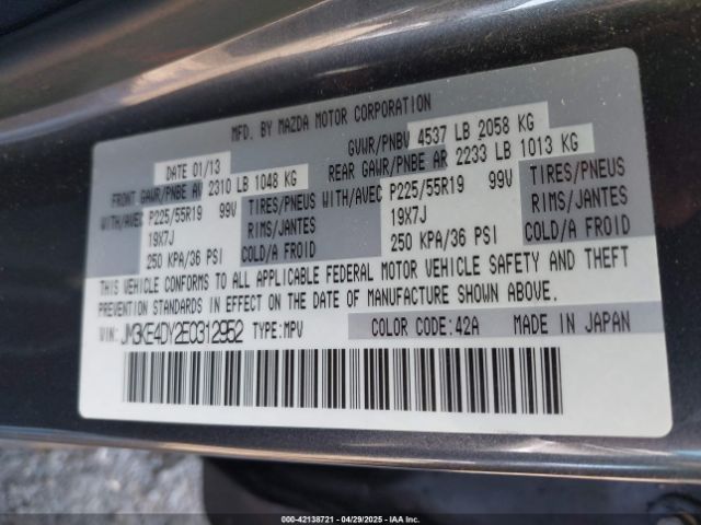 JM3KE4DY2E0312952 Mazda Cx-5 Grand Touring