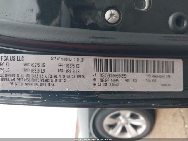 2C3CDZBT6KH504293 Dodge Challenger R/t