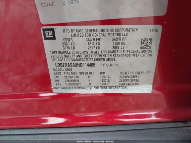 LRBFXASA9HD114485 Buick Envision Preferred