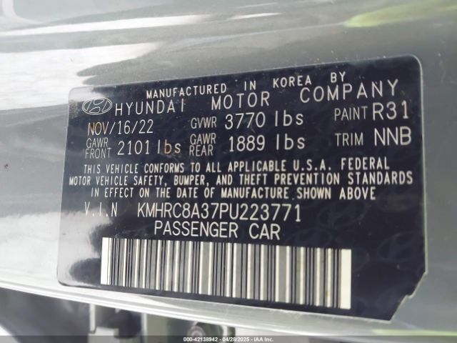 KMHRC8A37PU223771 Hyundai gamma ii