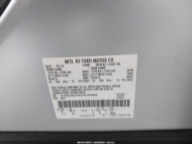 1FM5K8HT9GGC64408 Ford Explorer Platinum