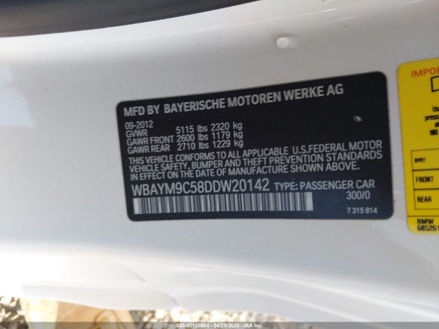 2013 BMW 650I WBAYM9C58DDW20142 Photo 8