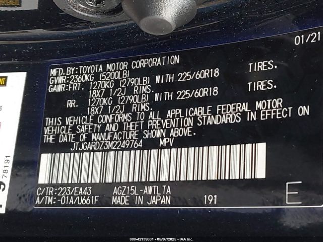 JTJGARDZ3M2249764 Lexus NX 300