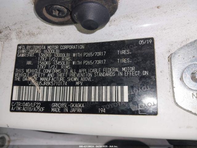 JTEBU5JR8K5710174 Toyota 4runner Trd Pro