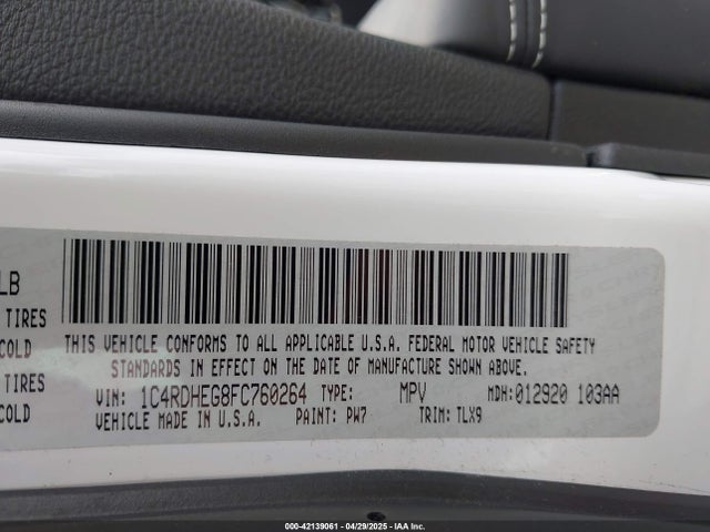 Dodge Durango Citadel 2015 1C4RDHEG8FC760264 Image 9