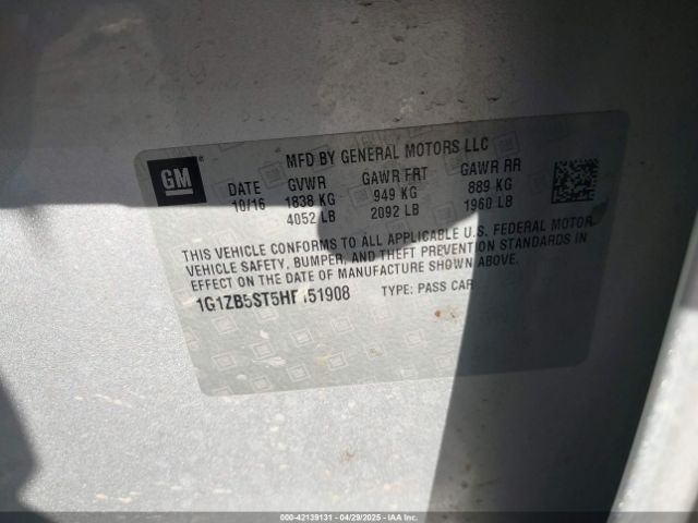 1G1ZB5ST5HF151908 Chevrolet lfv - di: direct injection, vvt: variable valve timing, gen 1
