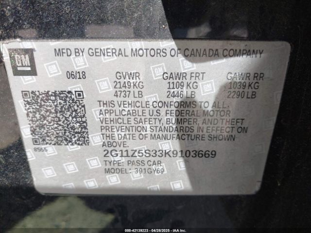 2G11Z5S33K9103669 Chevrolet IMPALA LT