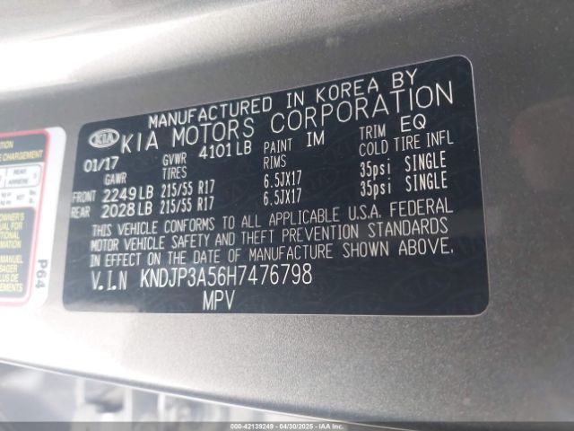 KNDJP3A56H7476798 KIA SOUL +