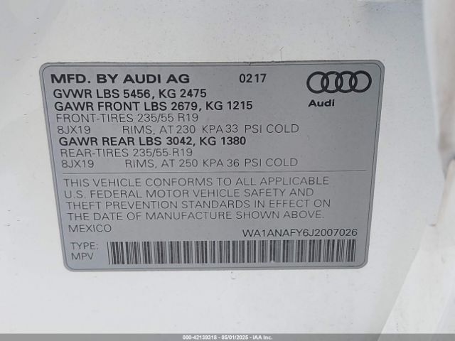 2018 AUDI Q5 WA1ANAFY6J2007026 Photo 8
