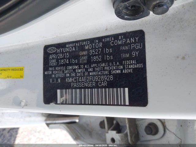 KMHCT4AE2FU928928 Hyundai dohc gdi gamma
