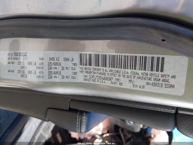 1C4PJMDS5HW636307 Jeep Cherokee Limited 4x4