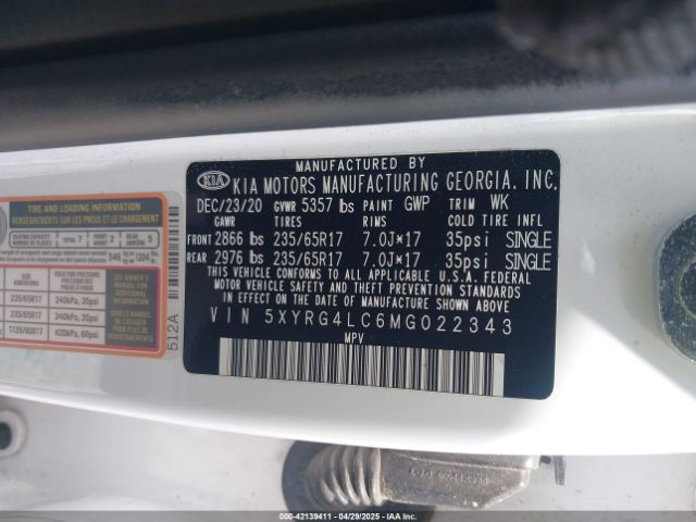 2021 KIA SORENTO 5XYRG4LC6MG022343 Photo 8