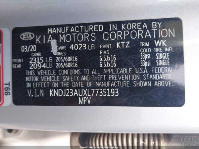KNDJ23AUXL7735193 KIA SOUL S