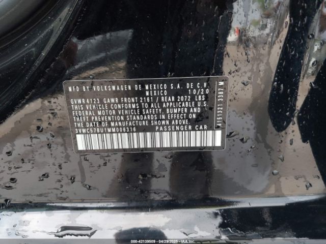 2021 VOLKSWAGEN JETTA 3VWC57BU1MM006316 Photo 8