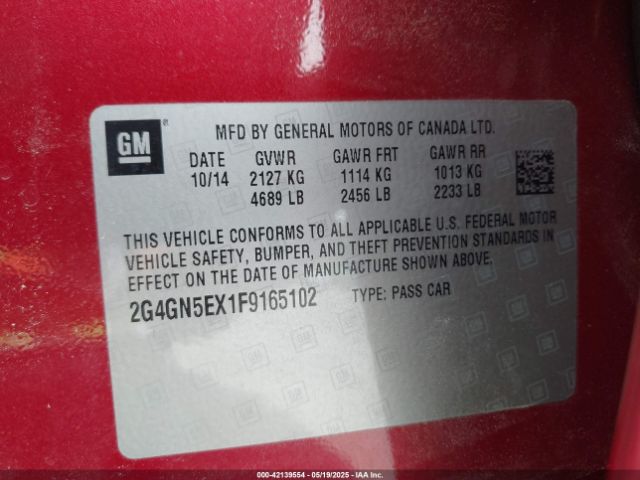 2G4GN5EX1F9165102 Buick Regal Turbo/e-assist Premium I