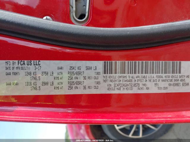 3C4PDDAG0HT610579 Dodge Journey Se Awd