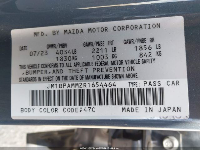 2024 MAZDA MAZDA3 HATCHBACK JM1BPAMM2R1654464 Photo 8