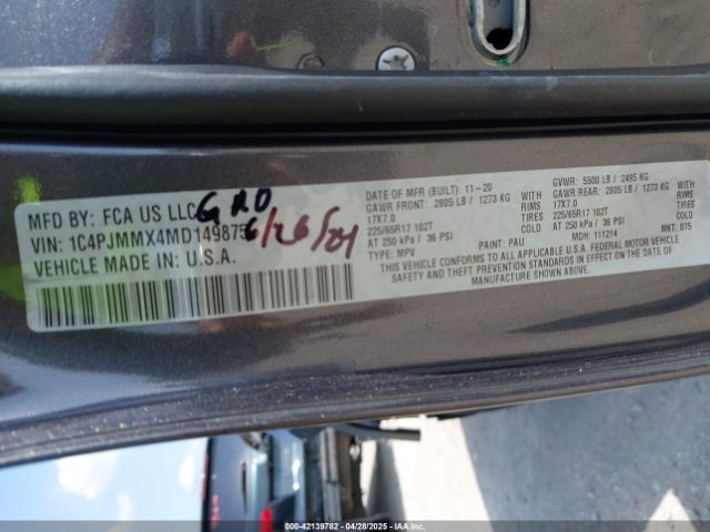 2021 JEEP CHEROKEE 1C4PJMMX4MD149875 Photo 8
