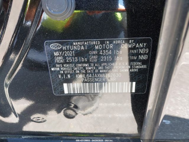 2021 HYUNDAI SONATA KMHL64JAXMA162630 Photo 8