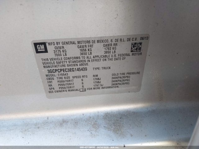 3GCPCPEC3EG145439 Chevrolet Silverado 1500 Work Truck 2wt