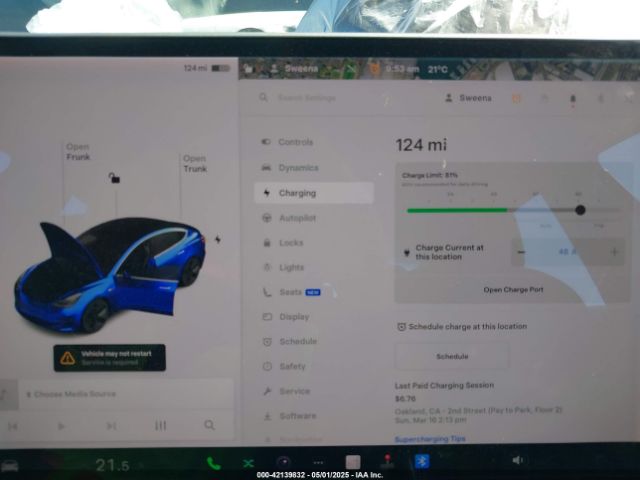 5YJ3E1EA7JF057031 Tesla Model 3 Long Range/mid Range