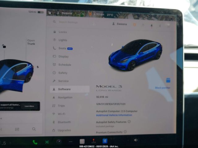 5YJ3E1EA7JF057031 Tesla Model 3 Long Range/mid Range