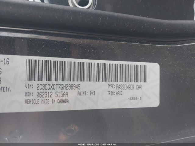 2C3CDXCT7GH298945 Dodge CHARGER R/T
