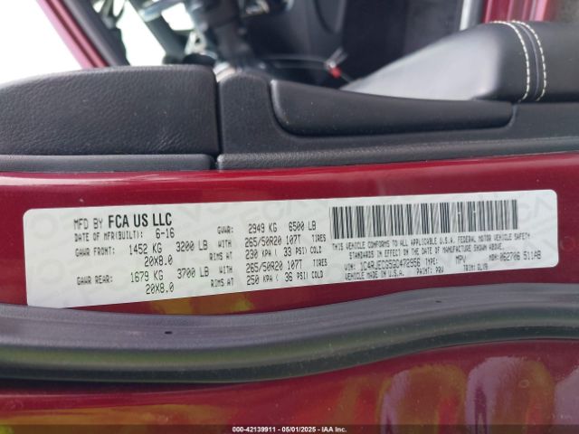 2016 JEEP GRAND CHEROKEE 1C4RJECG5GC472956 Photo 8