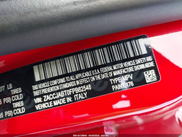 ZACCJABT0FPB62548 Jeep Renegade Latitude