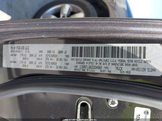 1C6RR7LG6GS334960 RAM 1500 Big Horn
