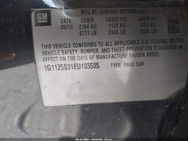 1G1125S31EU103505 Chevrolet lfx