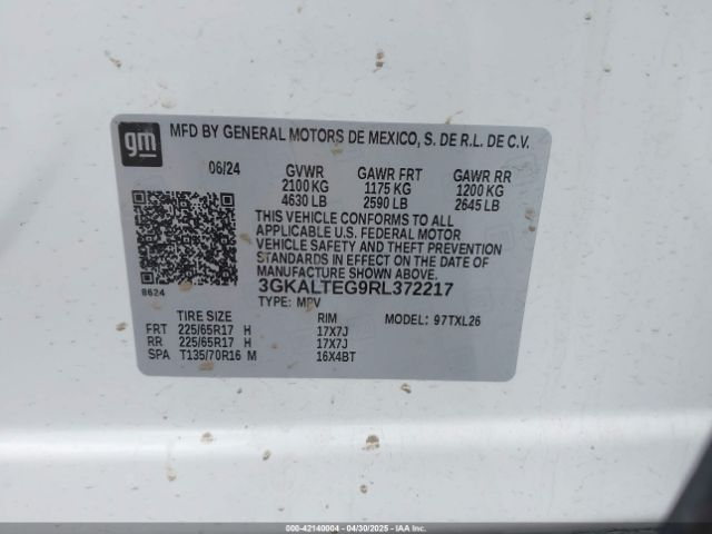 3GKALTEG9RL372217 GMC Terrain Sle