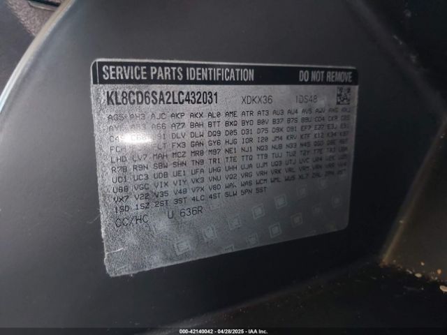 KL8CD6SA2LC432031 Chevrolet Spark Fwd 1lt Automatic