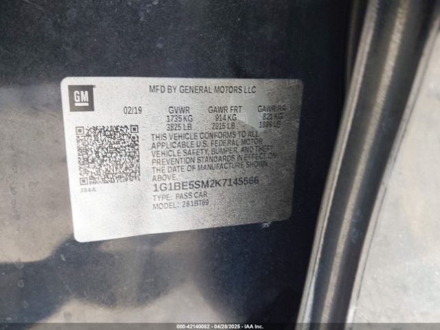 1G1BE5SM2K7145566 Chevrolet CRUZE LT
