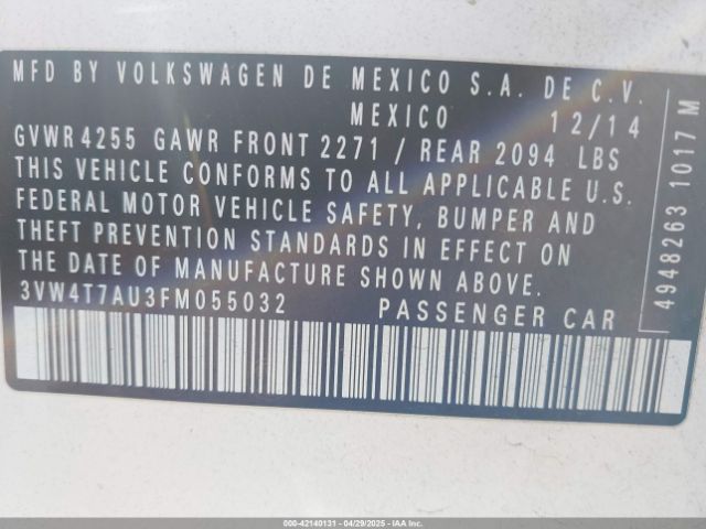 2015 VOLKSWAGEN GOLF GTI 3VW4T7AU3FM055032 Photo 8
