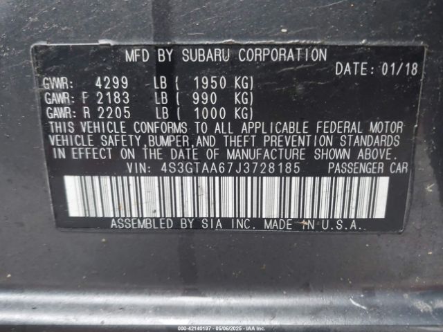 4S3GTAA67J3728185 Subaru Impreza 2.0i