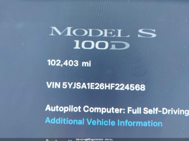 5YJSA1E26HF224568 Tesla Model S 100d/60d/75d/90d/p100d