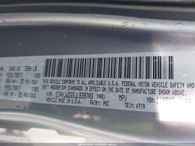 1C4HJWDG5JL839703 Jeep Wrangler Jk Unlimited Sport S 4x4