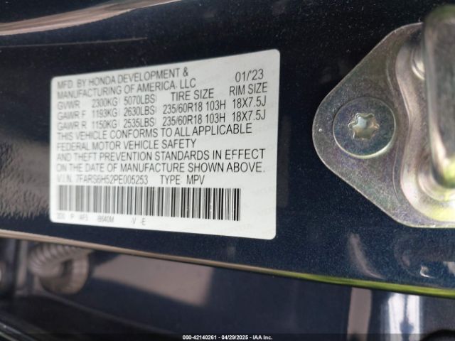 7FARS6H52PE005253 Honda Cr-v Hybrid Sport
