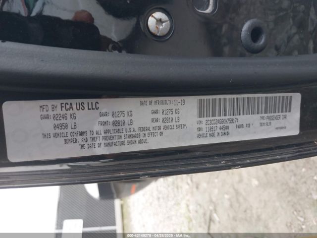 2019 DODGE CHALLENGER 2C3CDZAG6KH759174 Photo 8