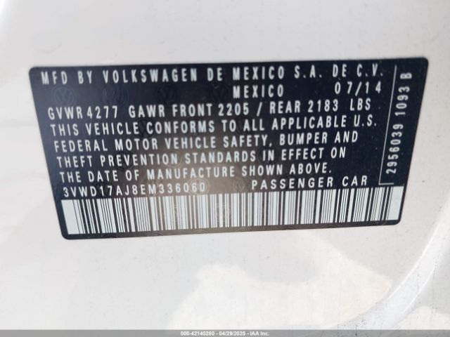 3VWD17AJ8EM336060 Volkswagen Jetta 1.8t Se