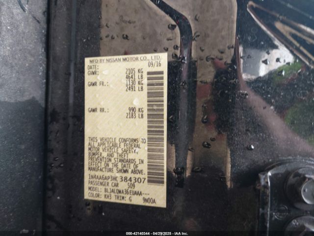 1N4AA6AP3HC384307 Nissan Maxima 3.5 S