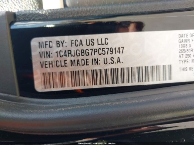 1C4RJGBG7PC579147 Jeep Grand Cherokee