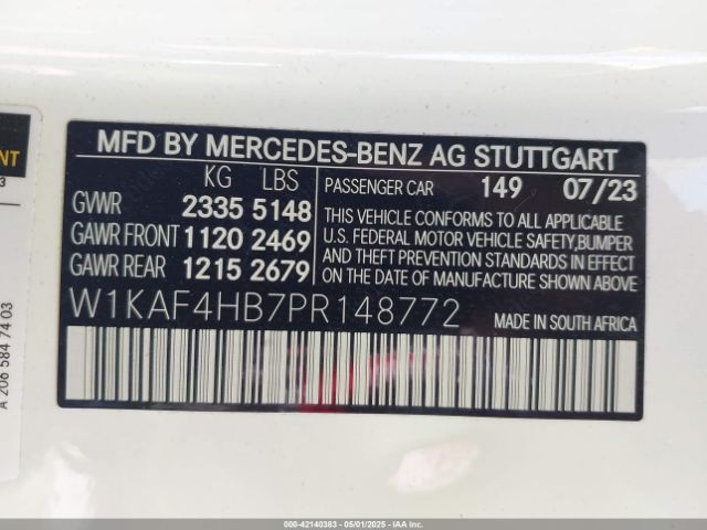 2023 MERCEDES-BENZ C 300 W1KAF4HB7PR148772 Photo 8