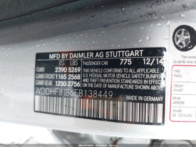 WDDHF8JB6FB138449 Mercedes-Benz E 350 4matic