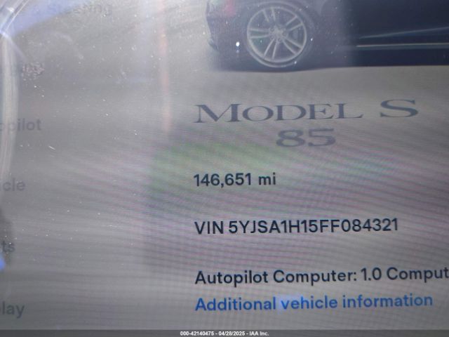 5YJSA1H15FF084321 Tesla Model S 60/70/85